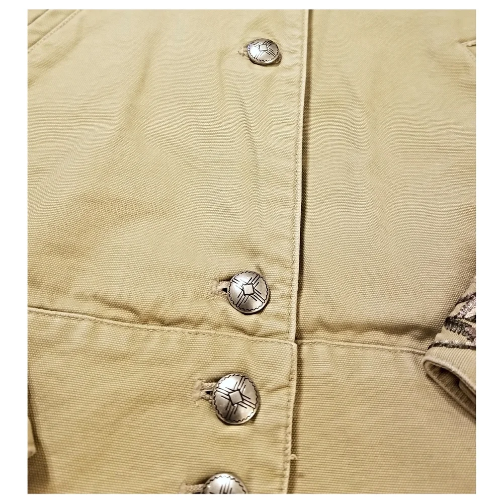 RALPH LAUREN WESTERN STYLE EMBROIDERED CANVAS JACKET- WOMEN'S SIZE MEDIUM - Picture 6 of 9
